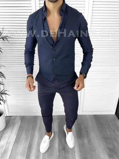 Tinuta barbati smart casual Pantaloni + Camasa+Vesta B9136